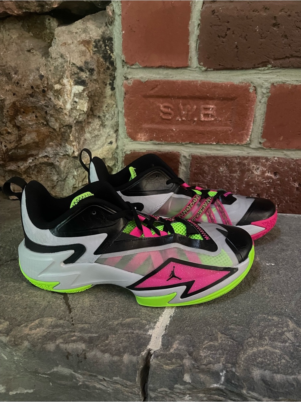 Jordan Take One 3 Basketball - Black, Pink, Green